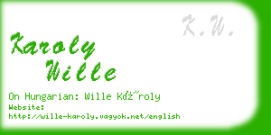 karoly wille business card